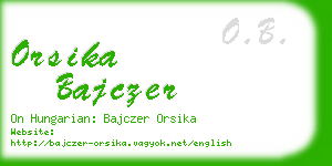 orsika bajczer business card